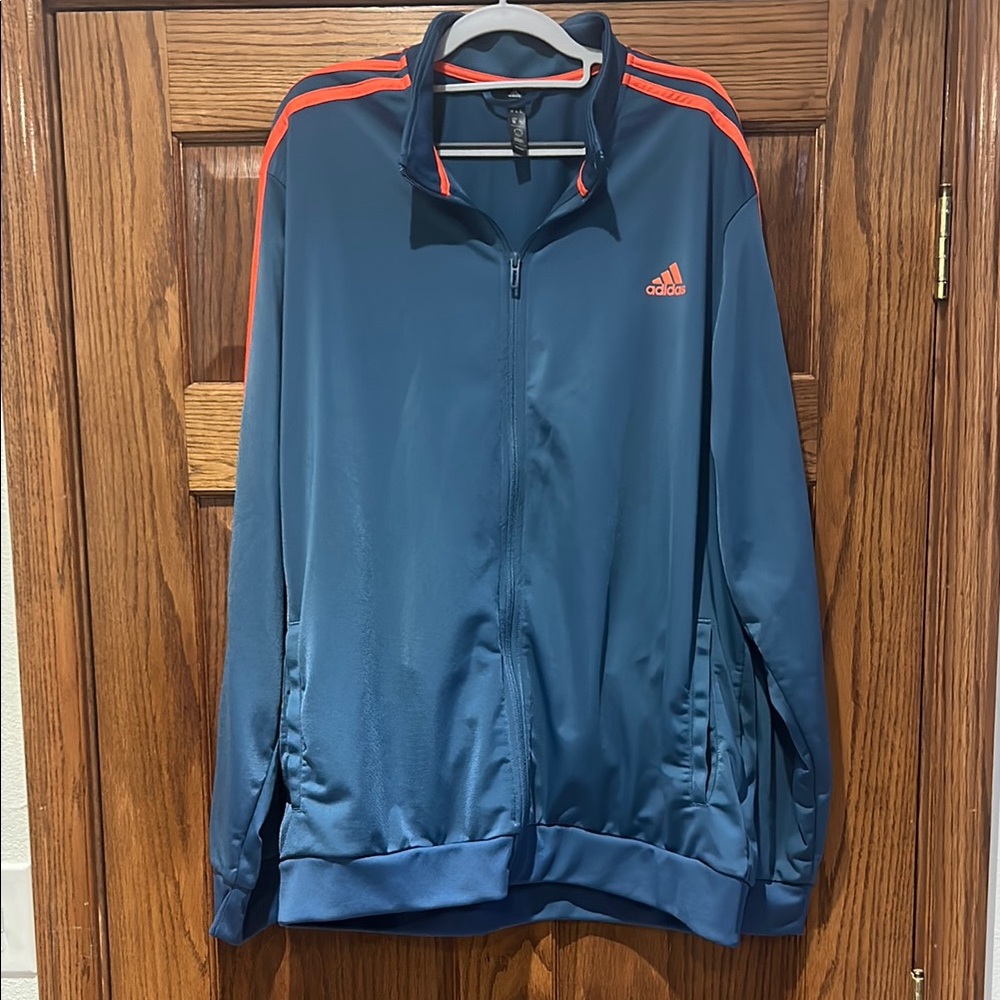 ADIDAS Men's Essentials Warm-Up 3-strip Track Top/Jacket Size-2XL - Picture 3 of 7